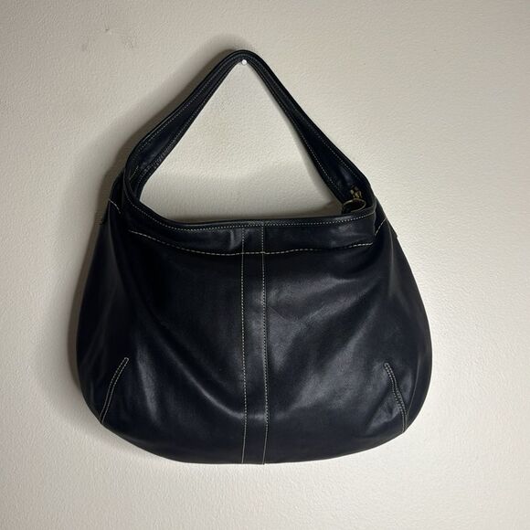 Vtg Coach Ergo Black Leather Hobo Shoulder Bag with turnlock style 10741 - Picture 7 of 13